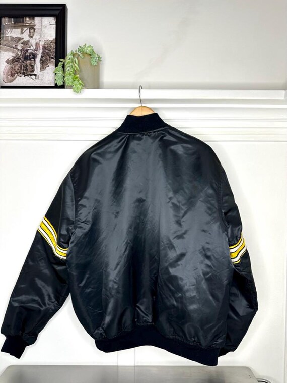 Vintage Pittsburgh Steelers Starter Pro Line Satin Bomber Jacket
