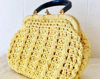 1930's Crochet & Bakelite Handbag