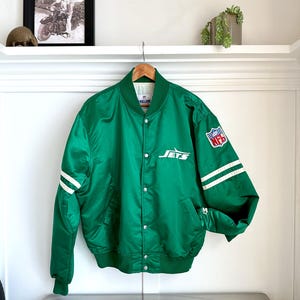 Vintage NY Jets Pro Line Starter Satin Bomber Jacket - Size XL - Made in USA