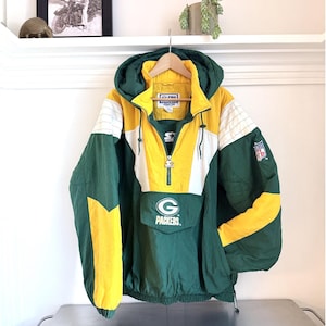 Vintage Green Bay Packers Anorak Pullover Jacket - Starter Pro Line XL