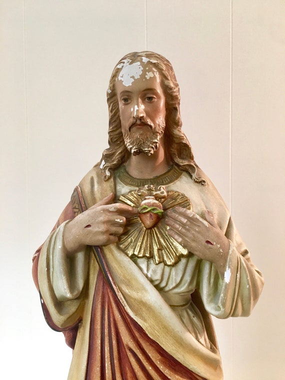 イエス・キリスト像 Jesus Statue アンティーク 木彫り彫刻 イエス・キリスト像 Jesus Statue アンティーク 木彫り彫刻