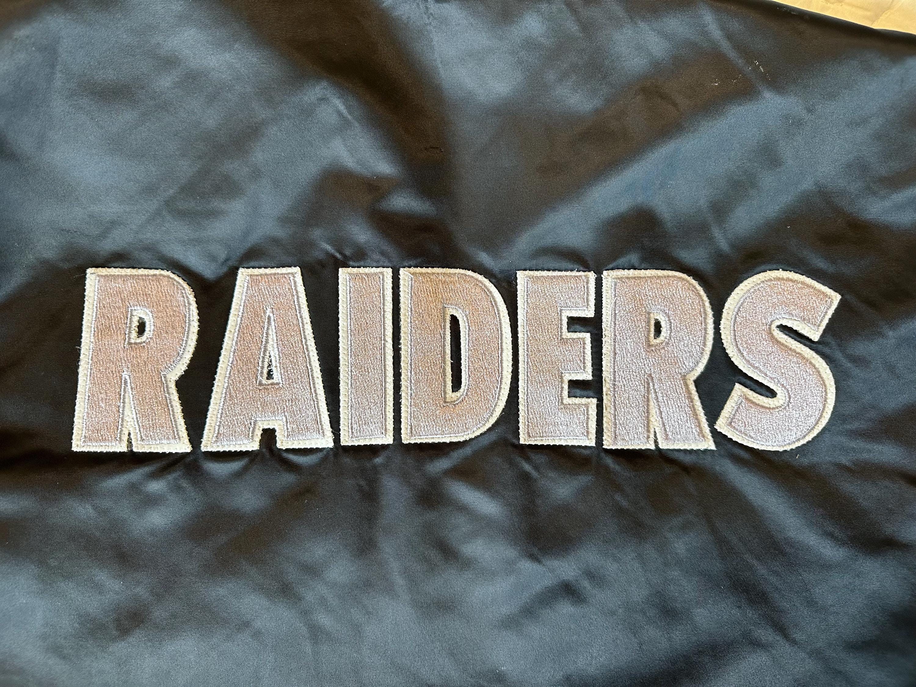 Raiders 1980s Embroidered Starter Jacket Large 
