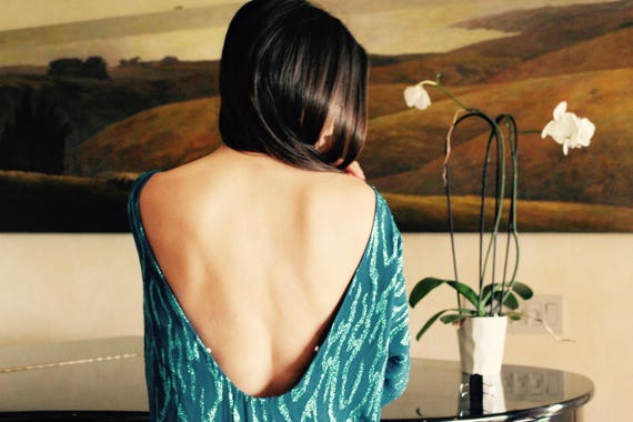 Open Back Metallic Tunic - image 3