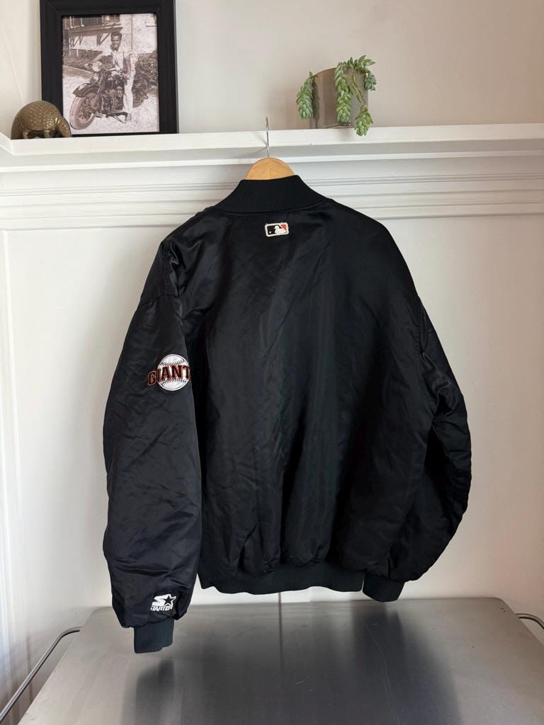 Vintage 90s San Francisco Giants Starter Jacket XL | Satin Bomber