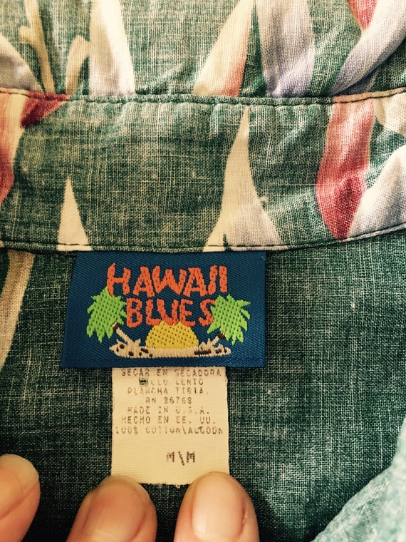 1980s Hawaii Blue Button Down - image 5