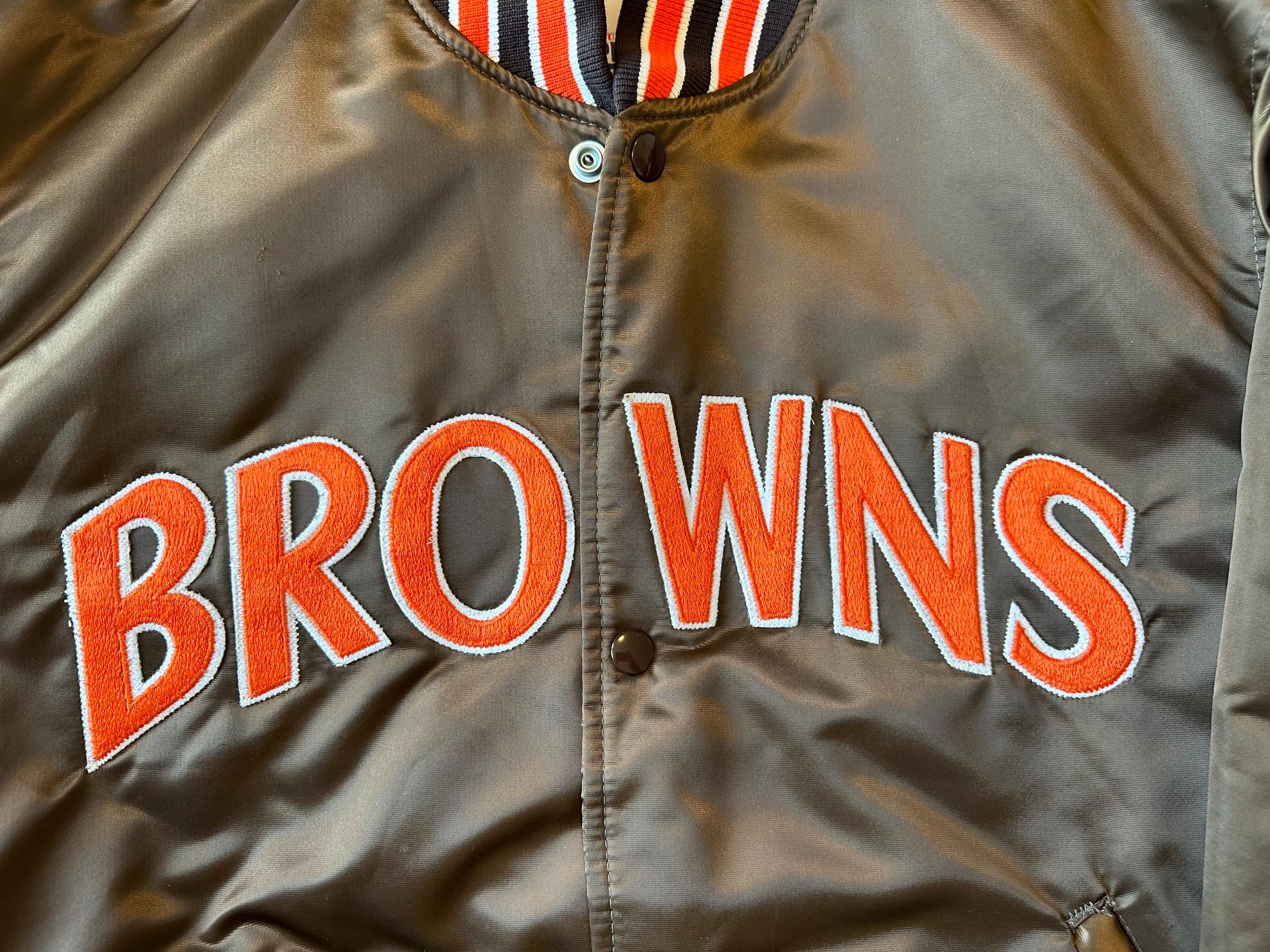 VINTAGE STARTER PRO LINE CLEVELAND BROWNS FULL ZIPP NO HOOD
