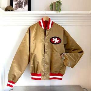 Vintage 49ers Satin Bomber Jacket: Starter Pro Line, Size XL, Made in USA
