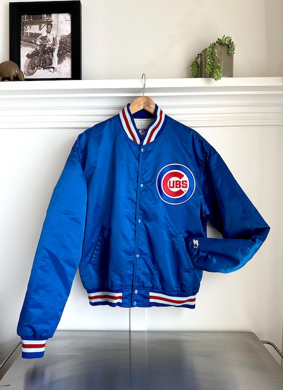 Vintage Chicago Cubs Satin Starter Jacket - Size XL - Made in USA