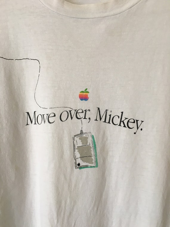 1984 Apple Computer "Move over, Mickey" T Shirt - image 2