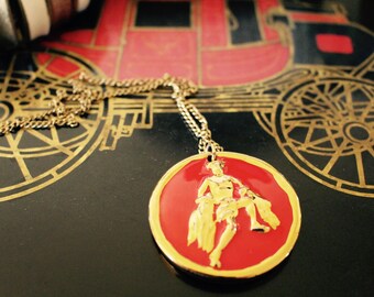 Jaunty Fellow in Tights Enamel Medallion