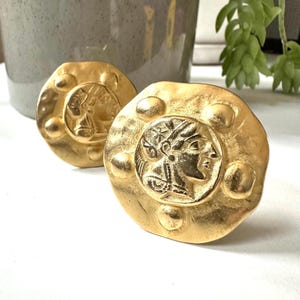 1970s Signed Les Bernard Coin Earrings