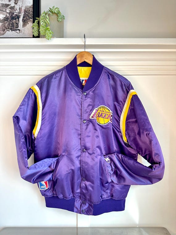 Varsity Satin Purple Los Angeles Lakers Basketball Jacket