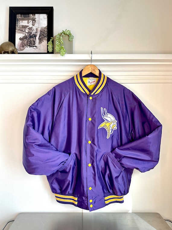 Very RARE Minnesota Vikings Butwin Purple Satin Jacket - Made in