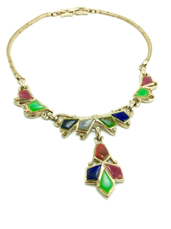 1940s Barclay Bib Necklace - image 2