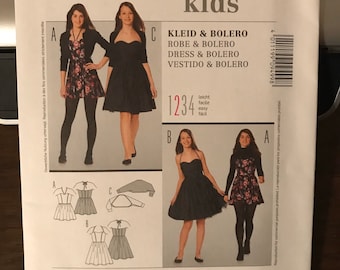 Burda Kids 9483 sewing pattern dress sizes european 122-158