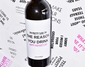 Funny Apology Wine Label I/'m Sorry gift I/'m Sorry Wine Label Apology