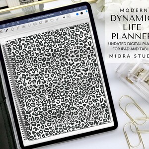 Pianificatore di vita digitale dinamico senza data/Pagine mensili, settimanali e giornaliere con collegamento ipertestuale/Tablet iPad, Goodnotes, Noteshelf e Noteability 2023/2024