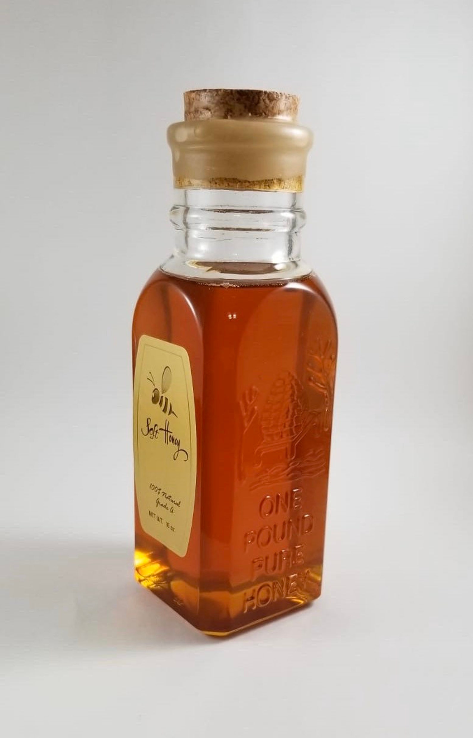 Soft Honey 16 Oz Glass Muth Jar Wildflower Raw Honey Long Etsy