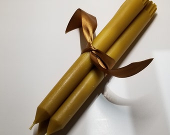 Set of 3 Beeswax candles. 100% Pure bees wax