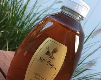 Raw honey 32 oz jar wildflower- honey from Long Island, NY. 100 % Pure-Organic.