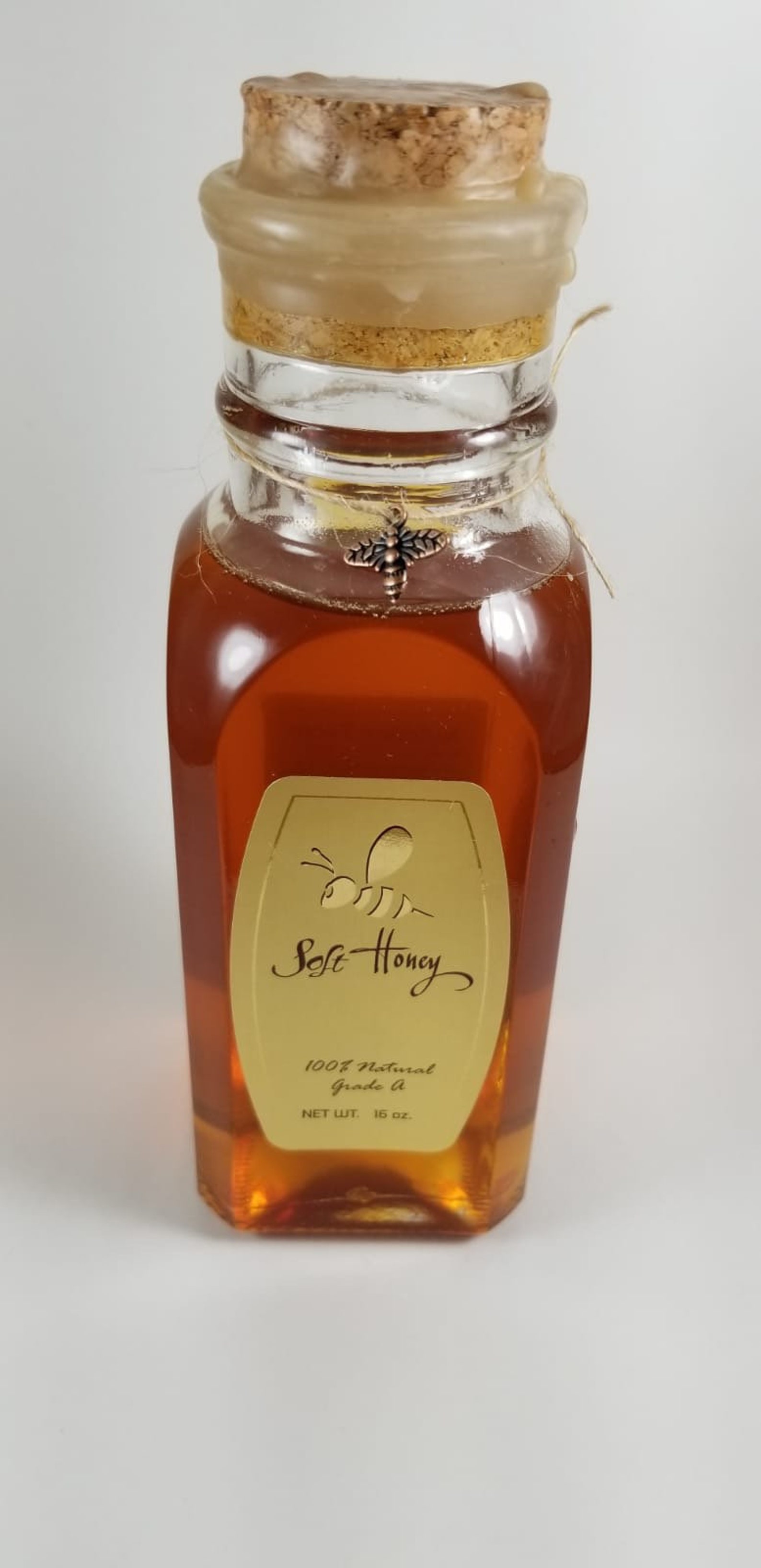 Soft Honey 16 Oz Glass Muth Jar Wildflower Raw Honey Long Etsy