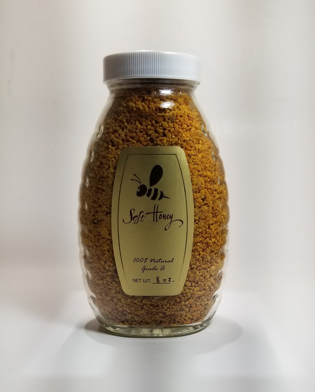 Goshen Amish Country Bee Pollen Granules - 100% Pure Raw Unfiltered, 8 Oz Glass Jar, Natural Health Food