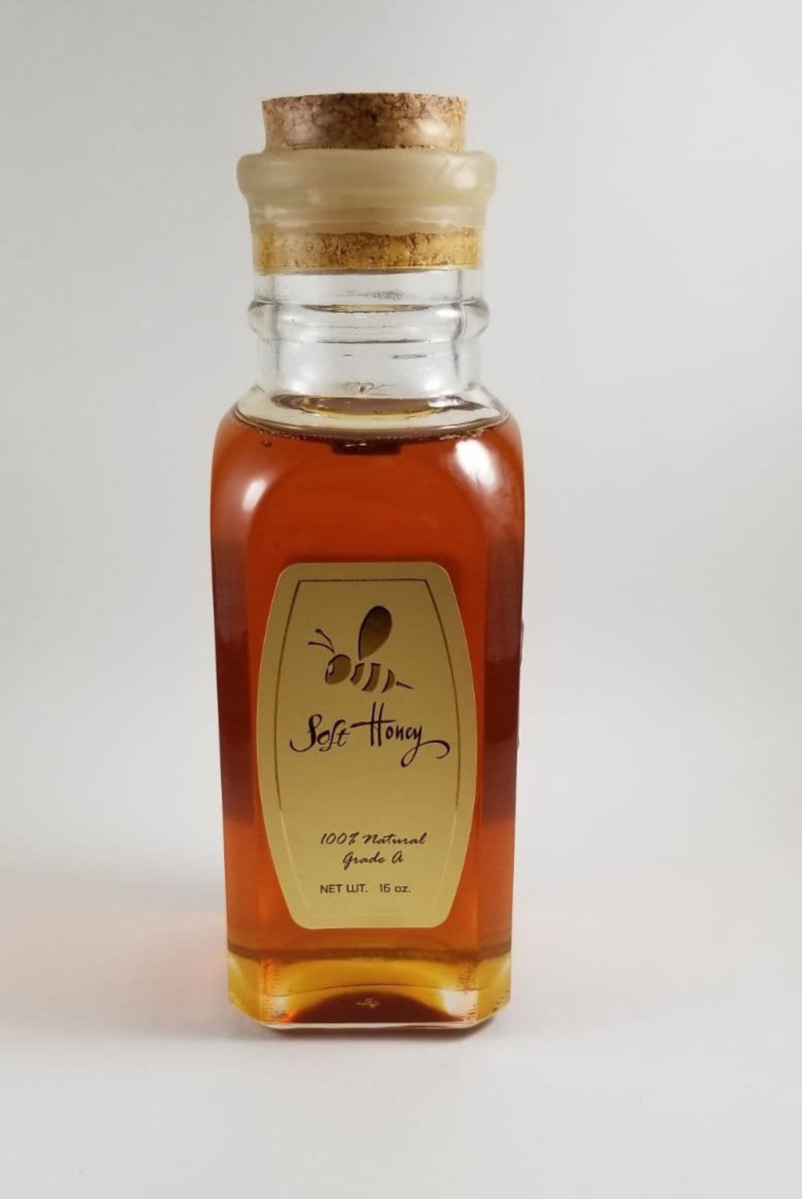 Soft Honey 16 Oz Glass Muth Jar Wildflower Raw Honey Long Etsy