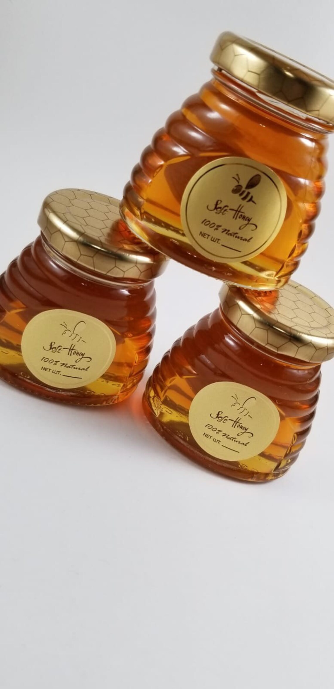 Soft Honey 3 oz Glass Skep Mini Jar Wildflower Honey. Honey Etsy