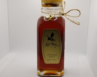 Raw honey 16 oz glass muth jar wildflower- Long Island, NY Honey