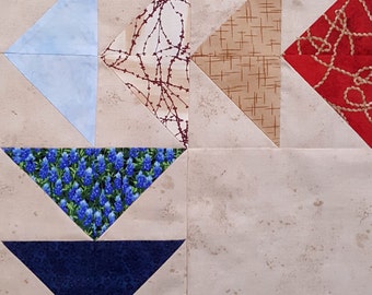 Wild Goose Chase hoekquiltblokpatroon