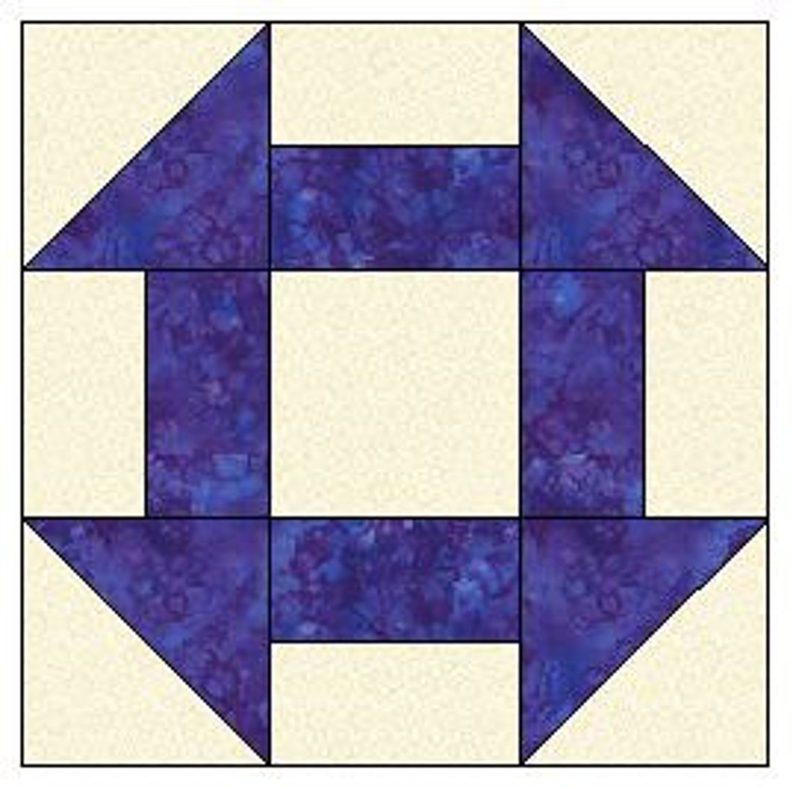 Churn Dash Quilt Block Pattern - Etsy