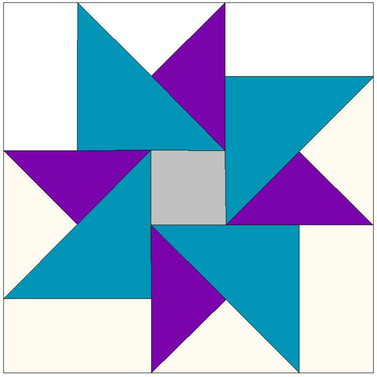 Pinwheel Star Quilt Block Pattern Etsy