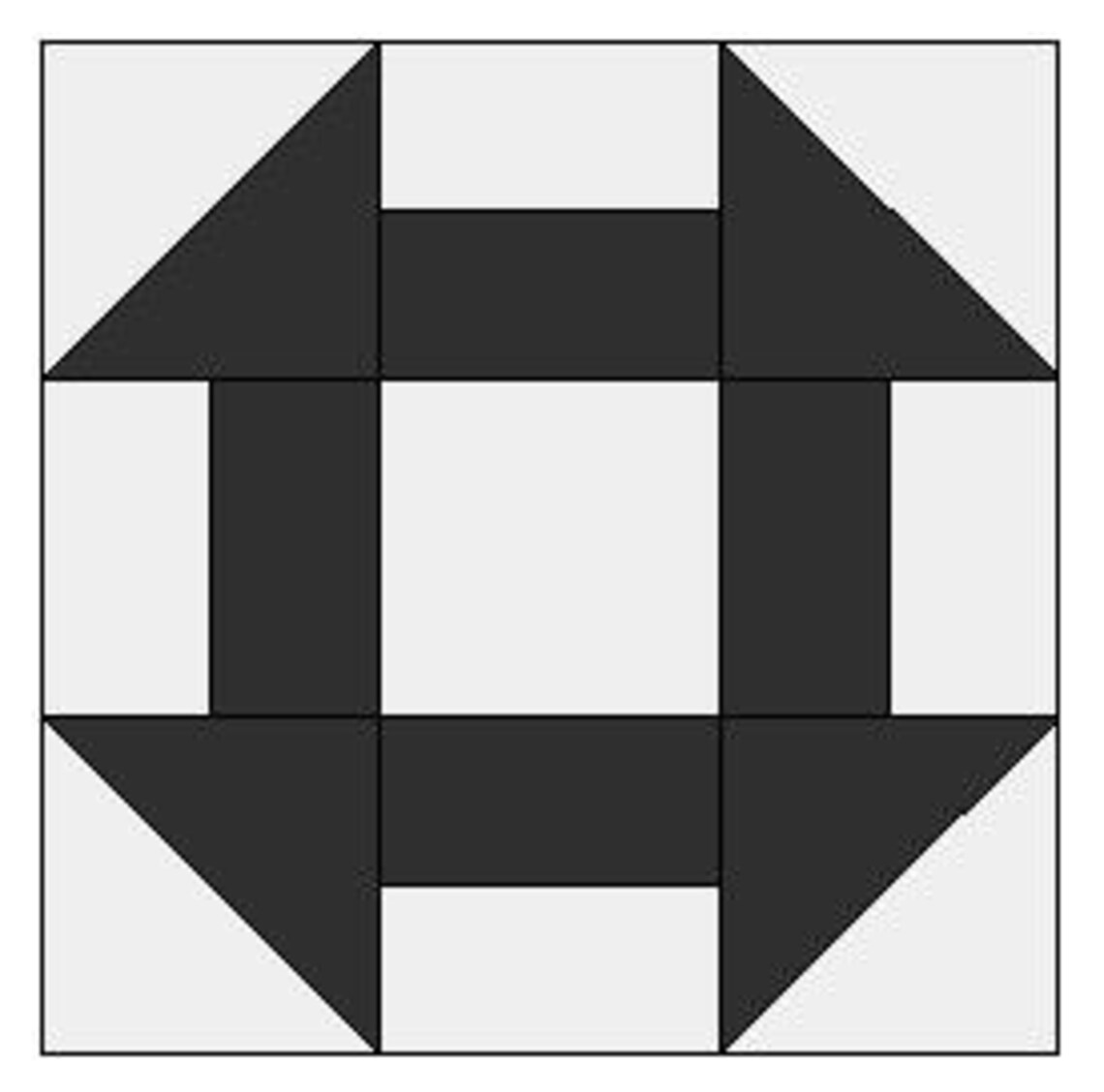 Churn Dash Quilt Block Pattern - Etsy