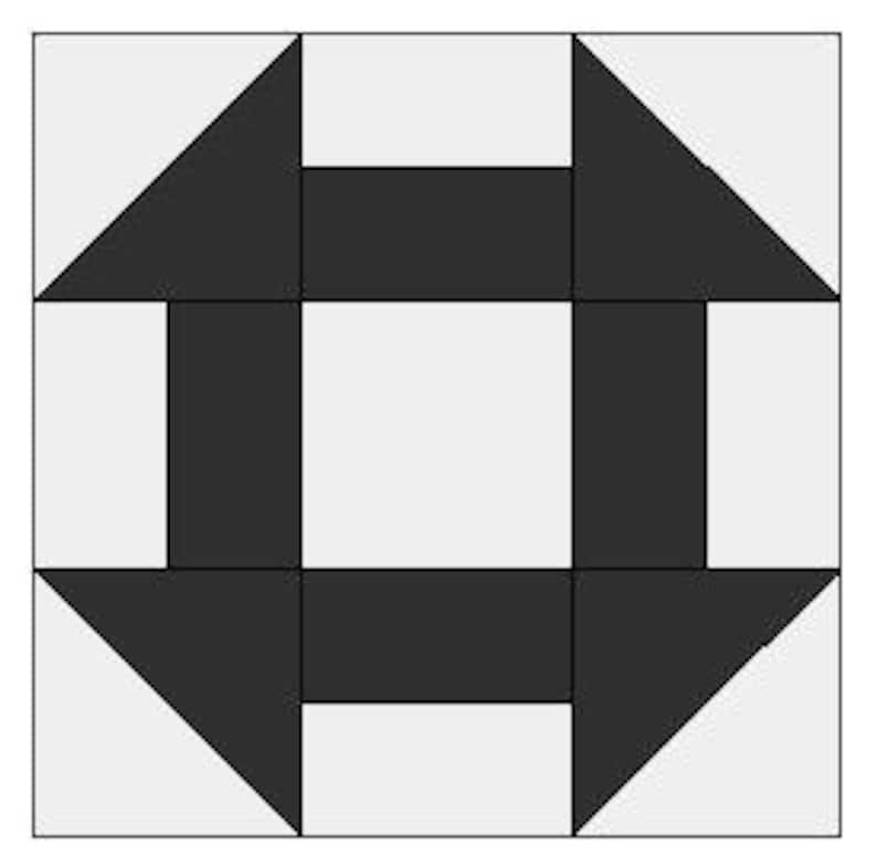 Churn Dash Quilt Block Pattern - Etsy Canada