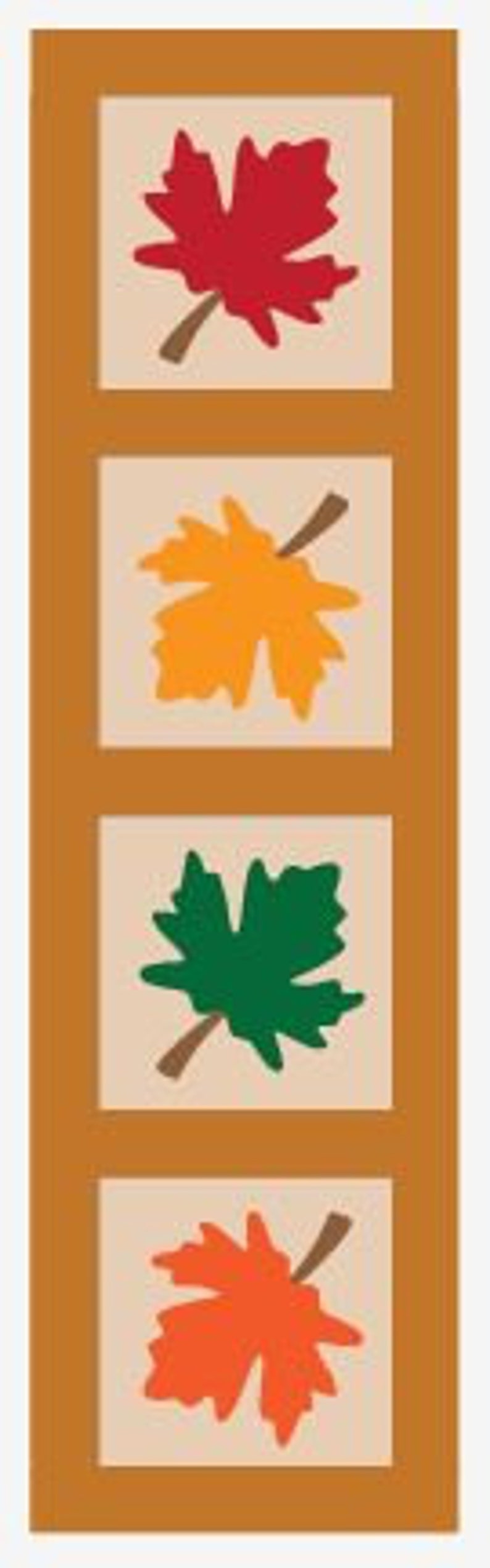 Tessellating Autumn Leaves Table Runner / Wall Hanging Quilt Pattern - Etsy