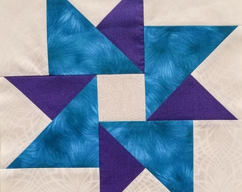 Pinwheel Star Quilt Block Pattern