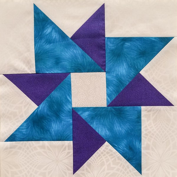 Pinwheel Star Quilt Block Pattern