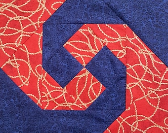 Quiltblokpatroon Snails Trail