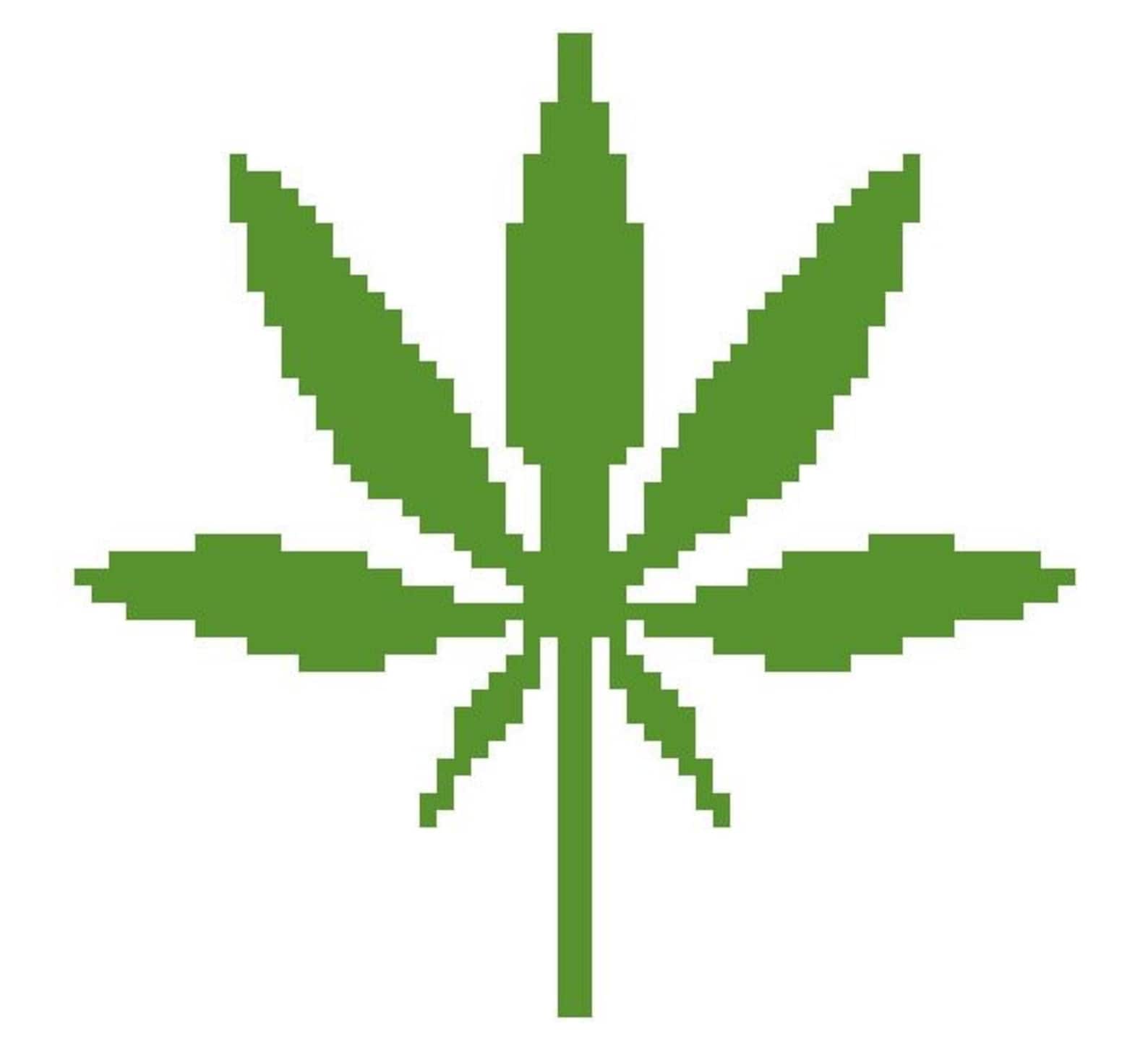 Marijuana Leaf Cross Stitch Pattern Etsy
