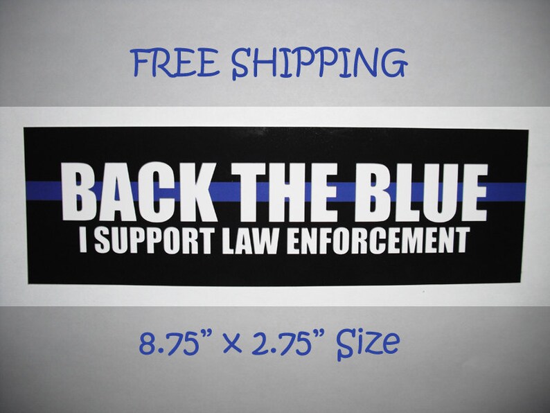 Back the Blue Blue Lives Matter Bumper Sticker 4 PACK Decal Thin Blue Line