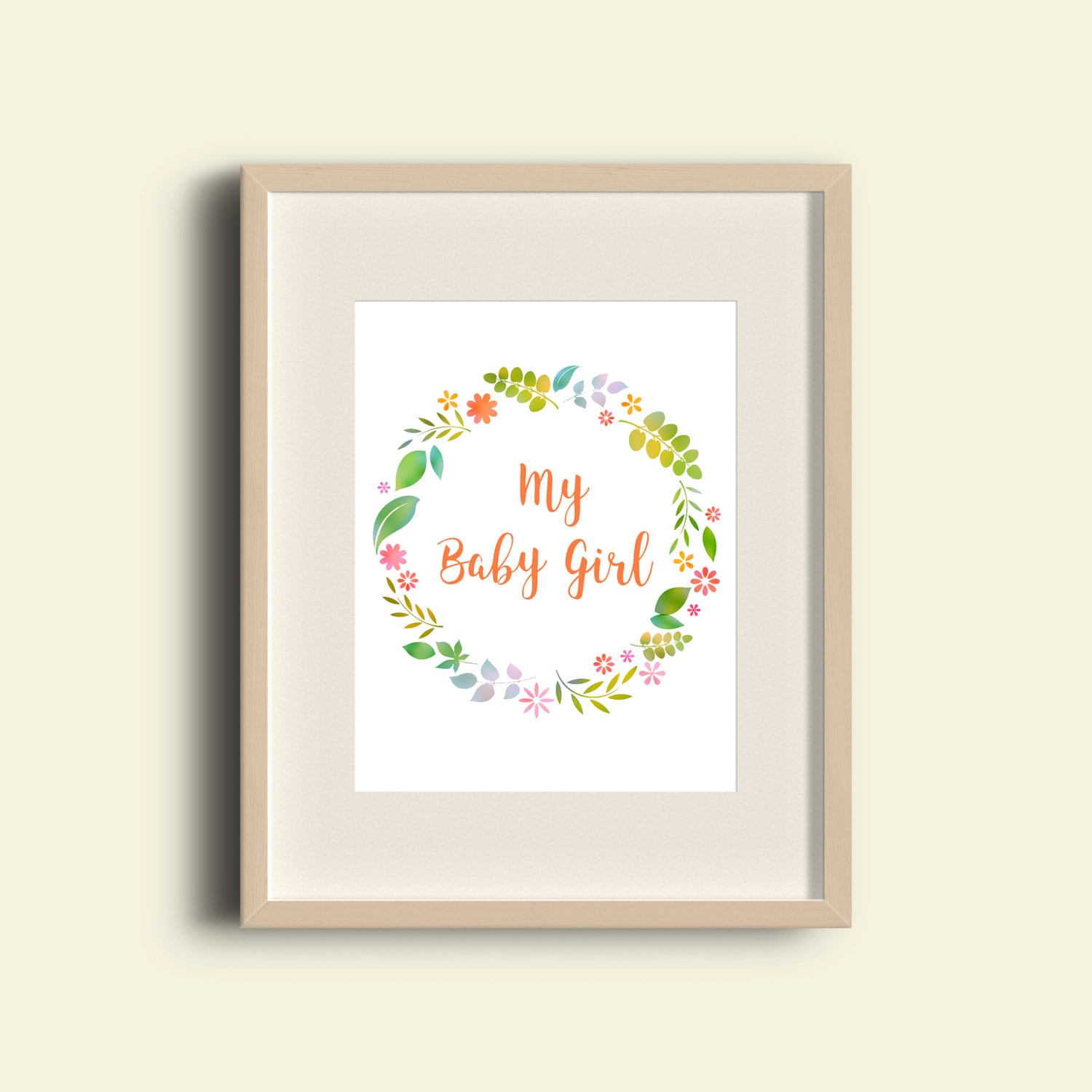 children nursery wall art printable quotes my baby girl etsy