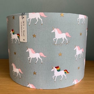 Unicorn Lampshade  | Sophie Allport Fabric | Handmade table lampshade or ceiling shade |