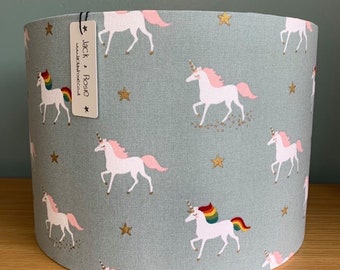 Unicorn Lampshade  | Sophie Allport Fabric | Handmade table lampshade or ceiling shade |