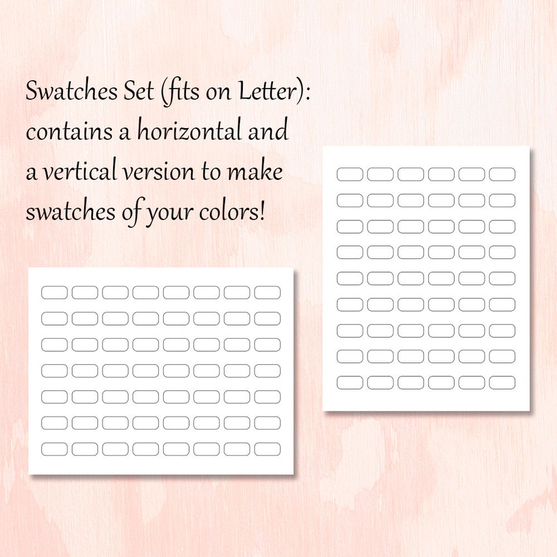 Watercolor Swatch Template Watercolor Swatch Template