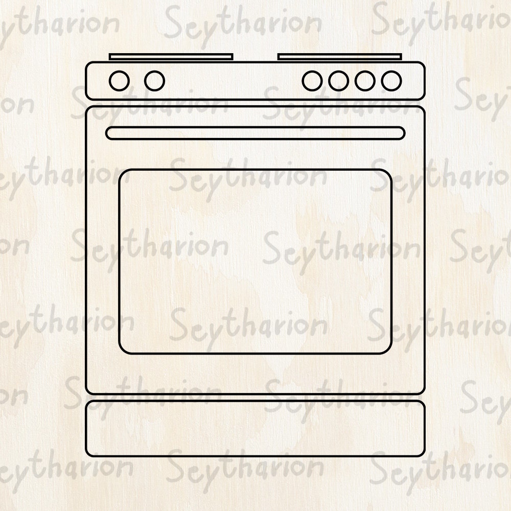 Clip Art Art & Collectibles Oven svg Stove Cut File Stove Vector Stove SVG Stove Silhouette