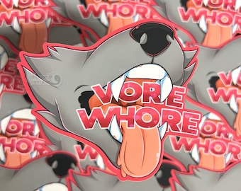 Vore Whore | 3.5" Matte Vinyl Sticker | Fetish Sticker Furry Sticker