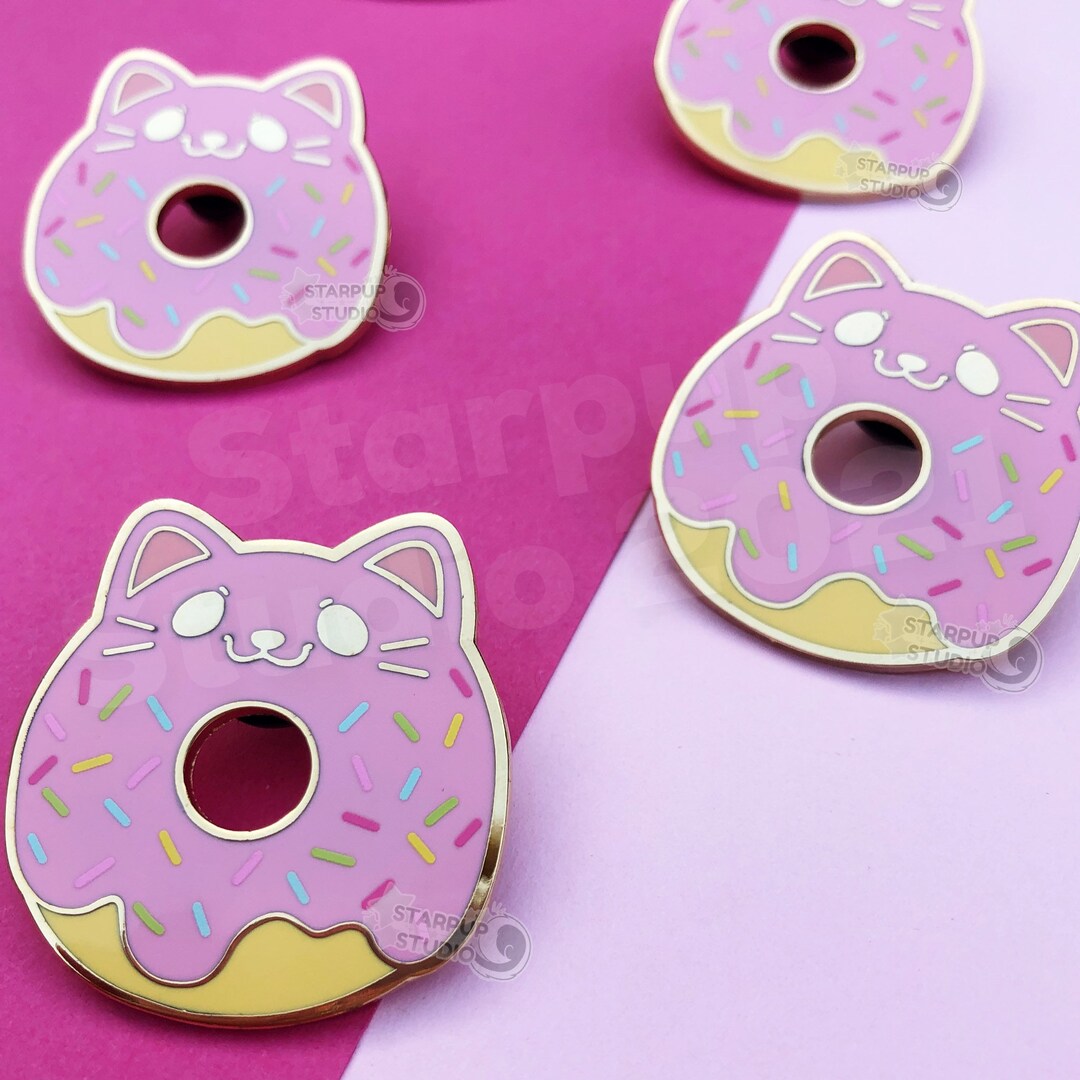 Kawaii Pastel Kitty Donut Japanese Inspired Cute Food Etsy