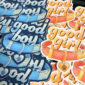 Good Boy/Good Girl Pet Play 3.5 Vinyl Sticker Furry Sticker Both