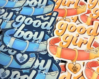 Good Boy/Good Girl Pet Play 3.5" Vinyl Sticker | Furry Sticker