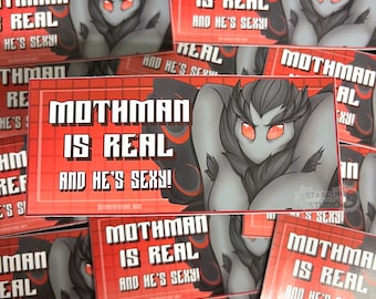 Mothman is Real and Sexy | Vinyl Bumper Sticker